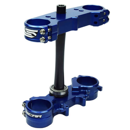 Scar Racing Motorcycle 25mm Offset Blue Triple Clamps Fits Yamaha YZ250
