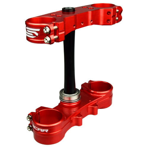Scar Racing Motorcycle 21.5mm Offset Red Triple Clamps Fits Suzuki RMZ250