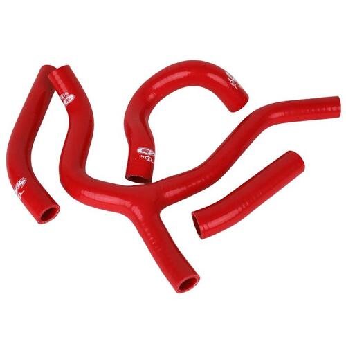 Kawasaki KX250F 2007-2008 CV4 Radiator Hose Kit Y-Style Red