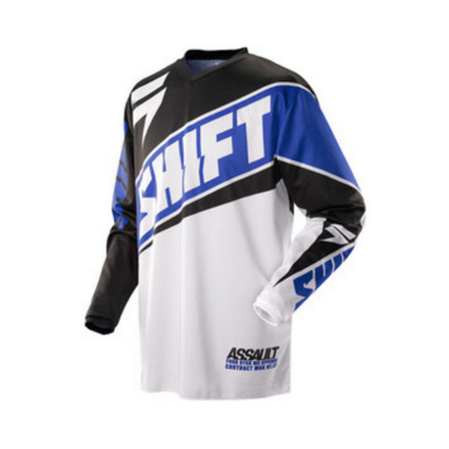 Shift Assault Race MX Motocross Jersey Blue White