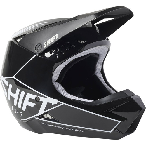 Shift White Label Bliss MX Motocross Helmet Black White S