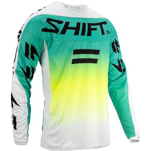 Shift White Label Fade MX Motocross Jersey White Green