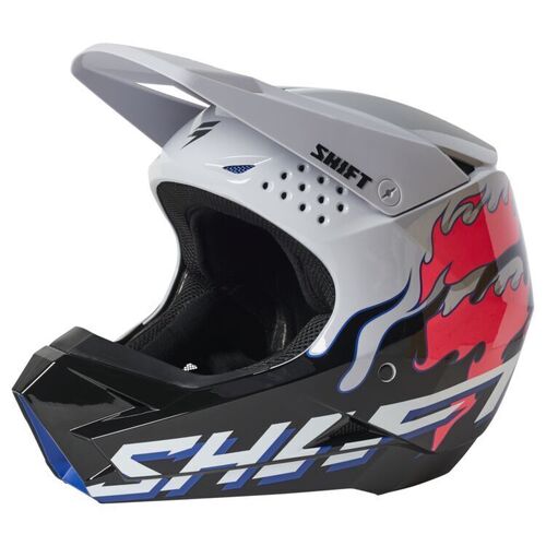 Shift White Label Burntable MX Motocross Helmet Grey