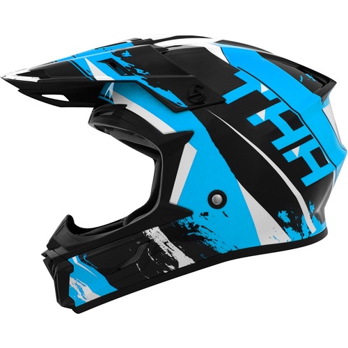 Thh T710X Rage MX Motocross Helmet Black Blue