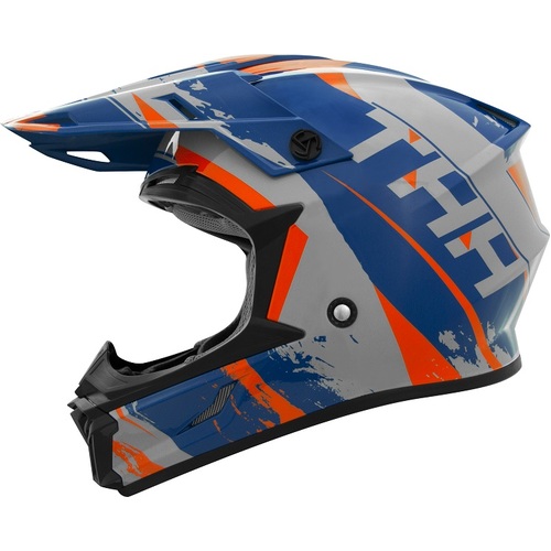 Thh T710X Rage MX Motocross Helmet Blue Orange