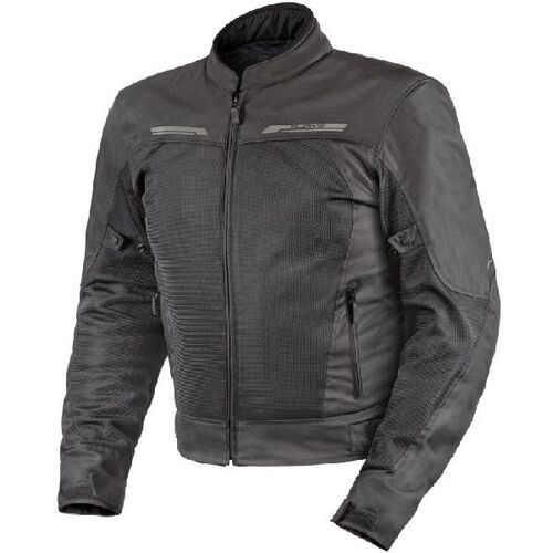 Rjays Zephyr Motorcycle Road Jacket Black Textile