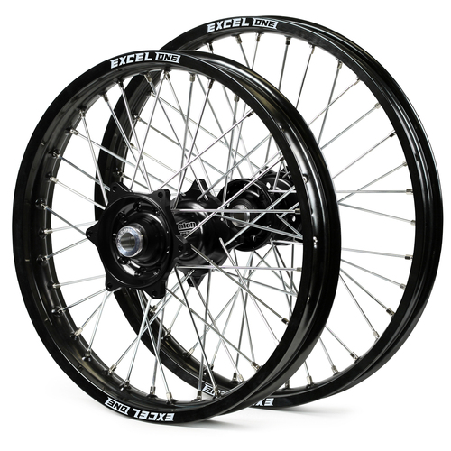 KTM 350 SX-F 2003 - 2022 Wheel Set Black Excel Rims Black Talon Hubs 21/18x2.15