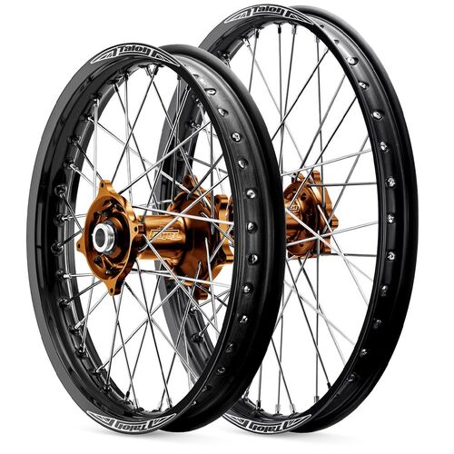 Kawasaki KX250F 2021 - 2024 21/19 Talon Wheel Set Black Rims Mag Hubs