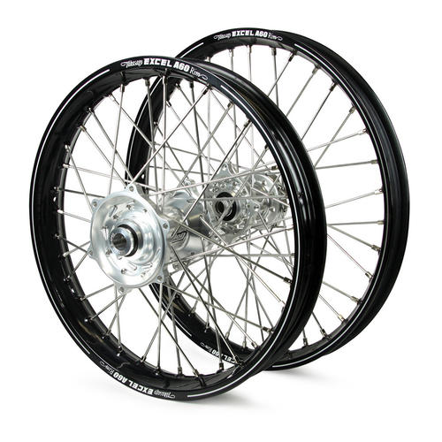 KTM 350 EXC-F 2003 - 2015 Wheel Set Black Excel A60 Snr MX Rims Silver Talon Hubs 21/18x2.15