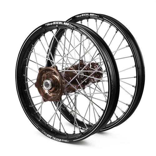KTM 250 XC-F 2015 - 2022 Wheel Set Black Excel A60 Snr MX Rims Mag Talon Hubs 21/19x2.15