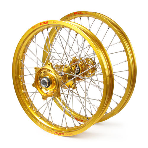 Gas Gas EC125 2001 - 2015 Wheel Set Gold/Excel Snr MX Rims Talon Gold Gas Hubs 21/18x2.15