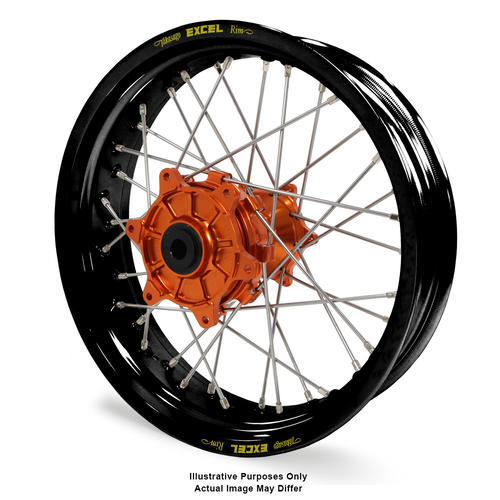 KTM 1090 2013 - 2016 Adventure Rear Wheel Black Excel Rims Orange Talon Hubs 17x4.50