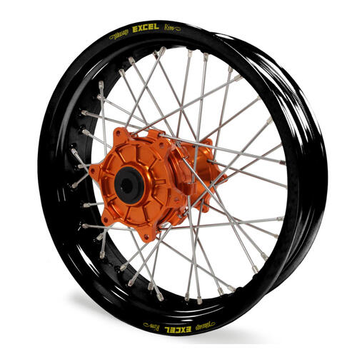 KTM 1090 2013 - 2016 Adventure Rear Wheel Black Excel Rims Orange Talon Hubs 18x4.25 OEM Size