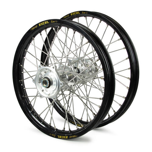 KTM 65 SX 2012 - 2015 Wheel Set Black Excel JNR MX Rims Silver Talon Hubs 14x1.6/12X1.6