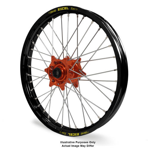 KTM 1090 2013 - 2016 Adventure Front Wheel Black Excel Rims Orange Talon Hubs 21x1.85