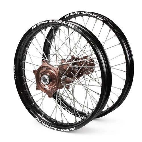 Husqvarna TE300 2014 - 2015 Wheel Set Black Platinum Snr MX Rims Mag Talon Hubs 21/18x2.15
