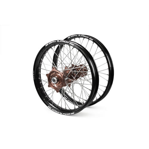 Fits Suzuki RM-Z450 2005-2017 Wheel Set Black Platinum SNR MX Rims Mag Talon Hubs 21/19x2.15