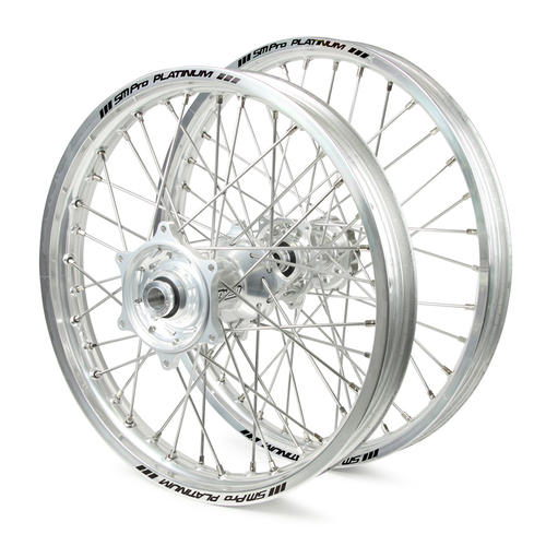 Husqvarna TE250 2016 - 2017 Wheel Set Silver Platinum SNR MX Rims Silver Talon Hubs 21/18x2.15