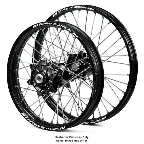 KTM 790 ADVENTURE 2019 - 2024 Wheel Set Black Platinum Rims Black Talon Hubs 21x1.85/18x4.25