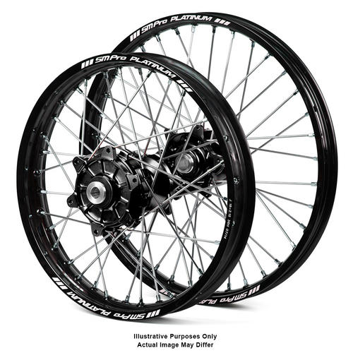 KTM 1090 ADVENTURE R 2017-2024 Wheel Set Black Platinum Rims Black Talon Hubs 21x2.15/18x4.25 OEM Size