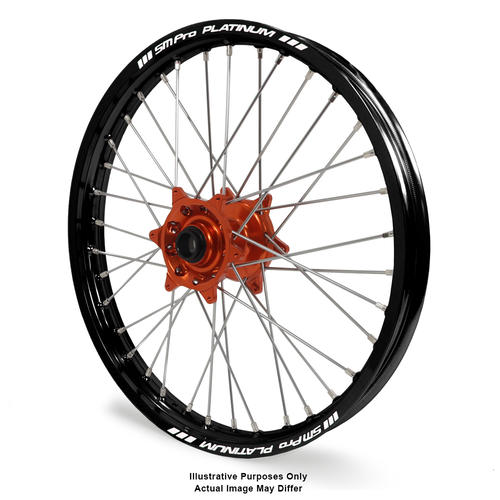 KTM 1190 2013-2016 Adventure Front Wheel Black Platinum Rims Orange Talon Hubs 21x2.15 OEM Size