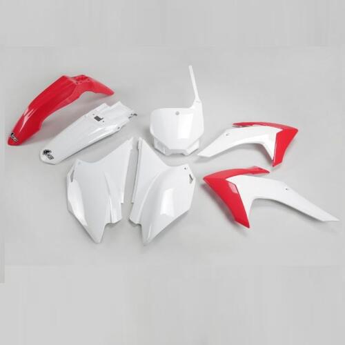 Honda CRF230F 2015-2025 UFO Complete Plastics Kit OEM Red/White