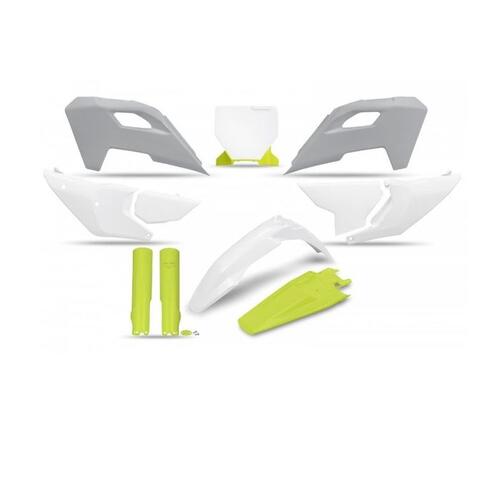 Husqvarna TC250 2023-2024 UFO Complete Plastics Kit OEM White/Grey/Yellow (2024colour)