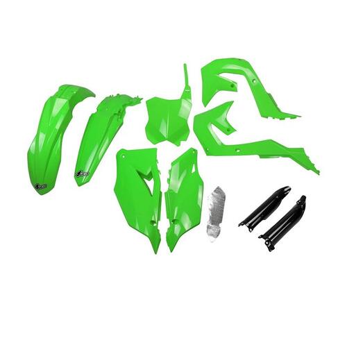Kawasaki KX250F 2021-2024 UFO Complete Plastics Kit OEM Green