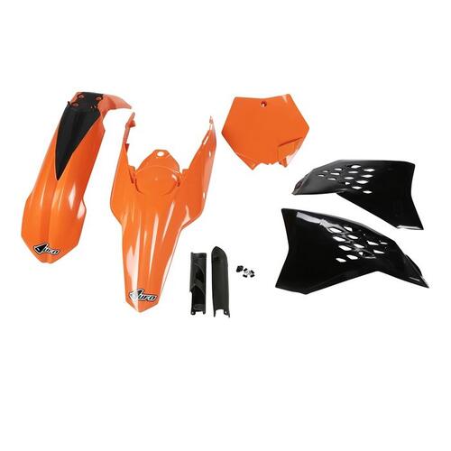 KTM 125 SX 2007-2010 UFO Complete Plastics Kit OEM Orange/Black