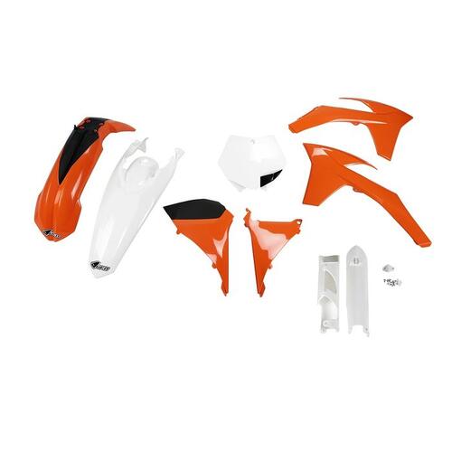 KTM 250 SX-F 2011-2012 UFO Complete Plastics Kit OEM Orange/White