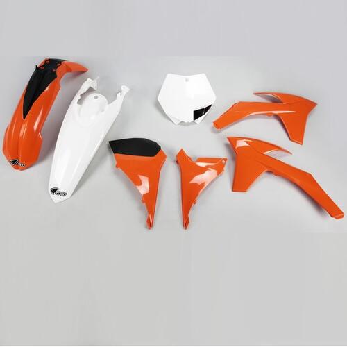 KTM 250 SX-F 2011-2012 UFO Complete Plastics Kit OEM Orange/White (2011colour)