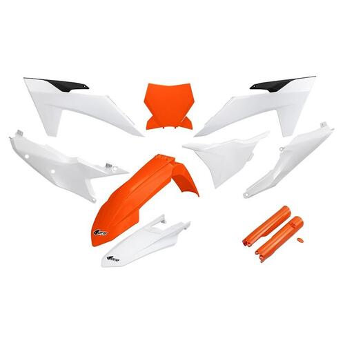 KTM 350 SX-F 2023-2024 UFO Complete Plastics Kit OEM Orange/White (2023colour)