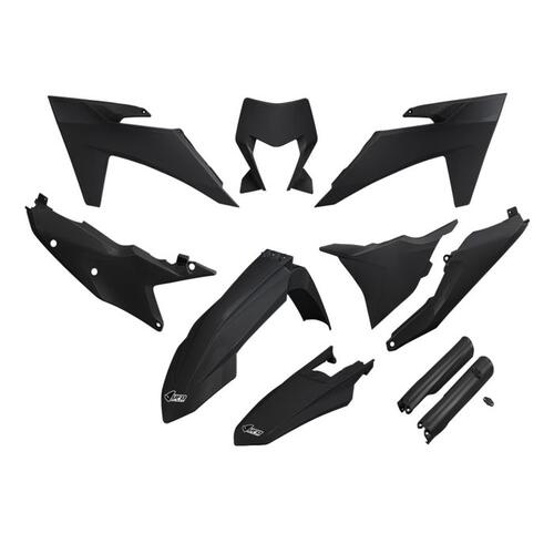 KTM 500 EXC-F 2024-2025 UFO Complete Plastics Kit w/Headlight Surround Black