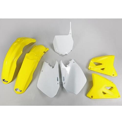 Suzuki RM125 2006-2009 UFO Complete Plastics Kit OEM Yellow/White