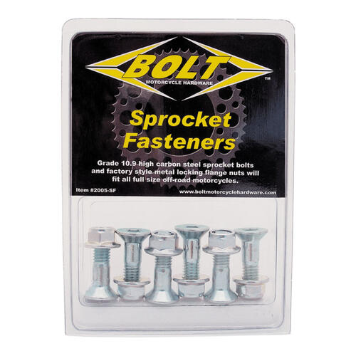 Suzuki DR400S 1979-1981 Bolt Hub-Savers Sprocket Bolts/Nuts Japanese Silver