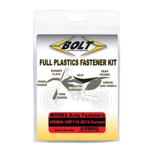 Honda CRF110F 2012-2026 Bolt Body Work Plastics Fastener Kit