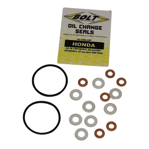 Honda CRF150R 2007-2018 Bolt Oil Change Kit O-Rings & Crush Washers