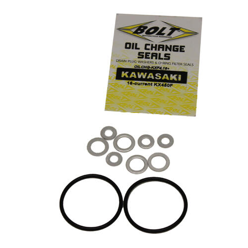 Kawasaki KX450F 2016-2026 Bolt Oil Change Kit O-Rings & Crush Washers