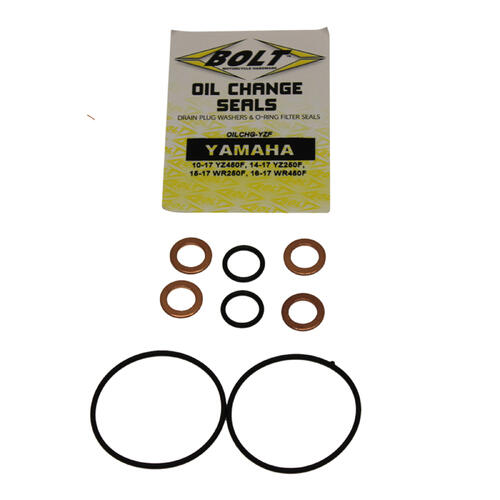 Yamaha WR250F 2015-2026 Bolt Oil Change Kit O-Rings & Crush Washers