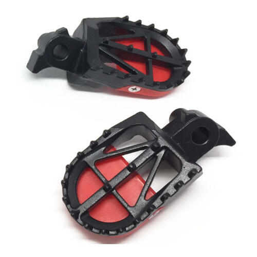 Yamaha WR450F 2003-2023 DRC Motard Chromoly Foot Pegs Black/Red