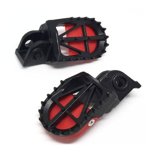 KTM 250 EXC 1998-2016 DRC Motard Chromoly Foot Pegs Black/Red