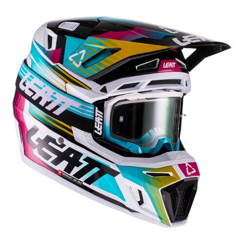 Leatt 8.5 MX Motocross Helmet & Goggle Kit Aqua