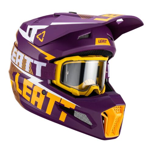 Leatt GPX 3.5 MX Motocross Helmet & Goggle Kit Indigo XXL
