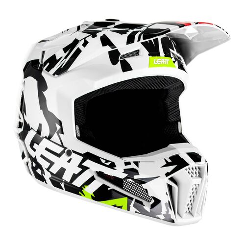 Leatt GPX 3.5 Youth MX Motocross Helmet Zebra