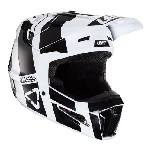 Leatt 2024 3.5 Junior Helmet Kit Black/White YL