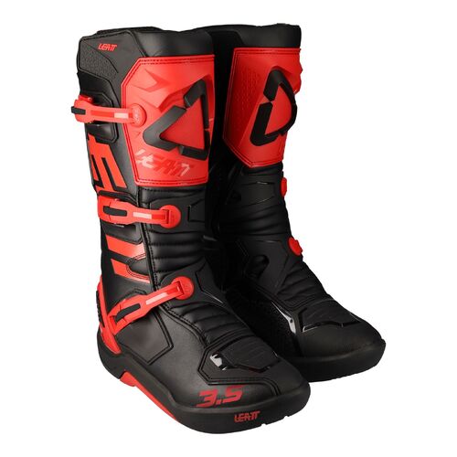 Leatt 3.5 MX Motocross Boots Red Black
