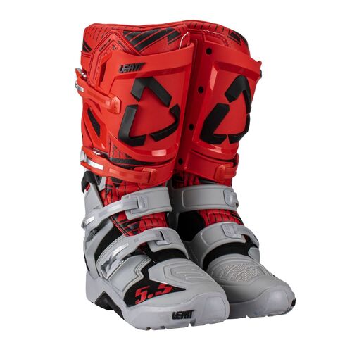 Leatt Flexlock 5.5 Enduro MX Motocross Boots 7 Red Grey