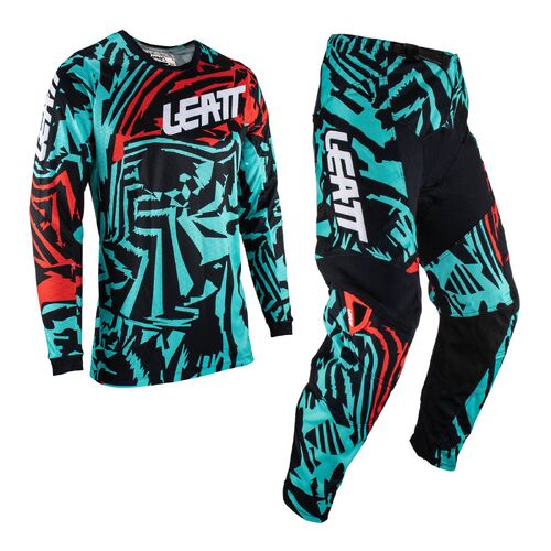 Leatt 3.5 Youth MX Motocross Jersey & Pants Set Fuel