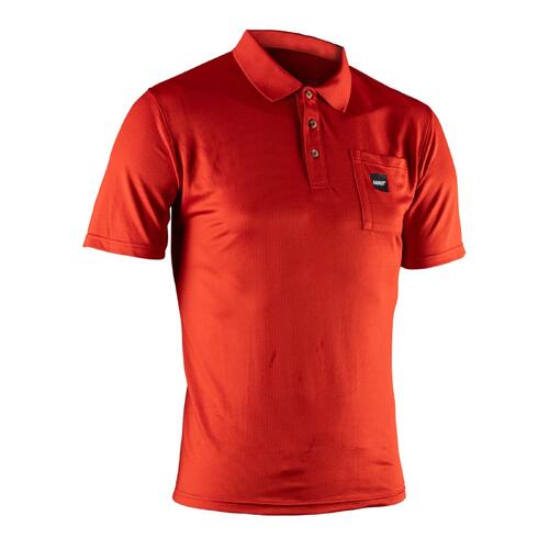 Leatt Team Polo Shirt Short Chili Red M/US40/EU50