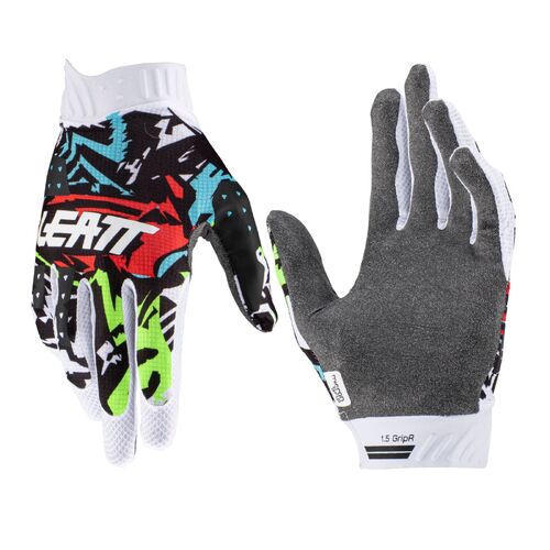 Leatt 1.5 Youth MX Motocross Gloves XXS Zebra